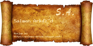 Salmen Arkád névjegykártya
